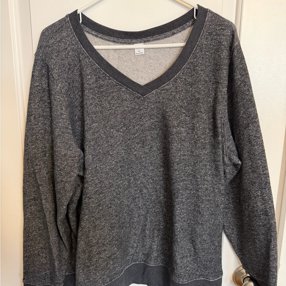 Old Navy Charcoal V-Neck Sweatshirt